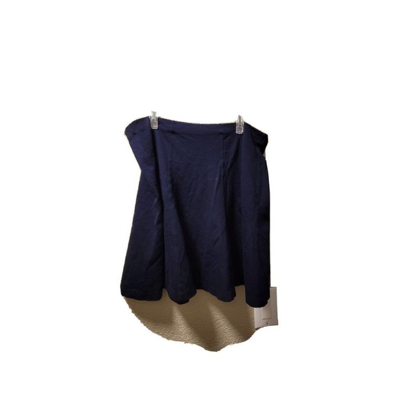 Lauren Ralph Lauren Circle Skirt Navy Blue Size Large Stretchy - Picture 1 of 5
